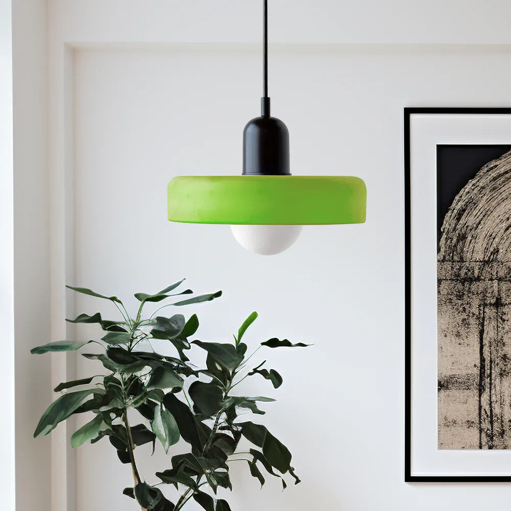 Bauhaus Pendant Light Made of Coloured Glass