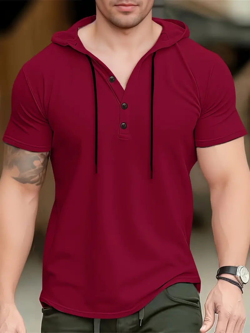 Vivek™ - Korte Mouwen Hoodie Shirt