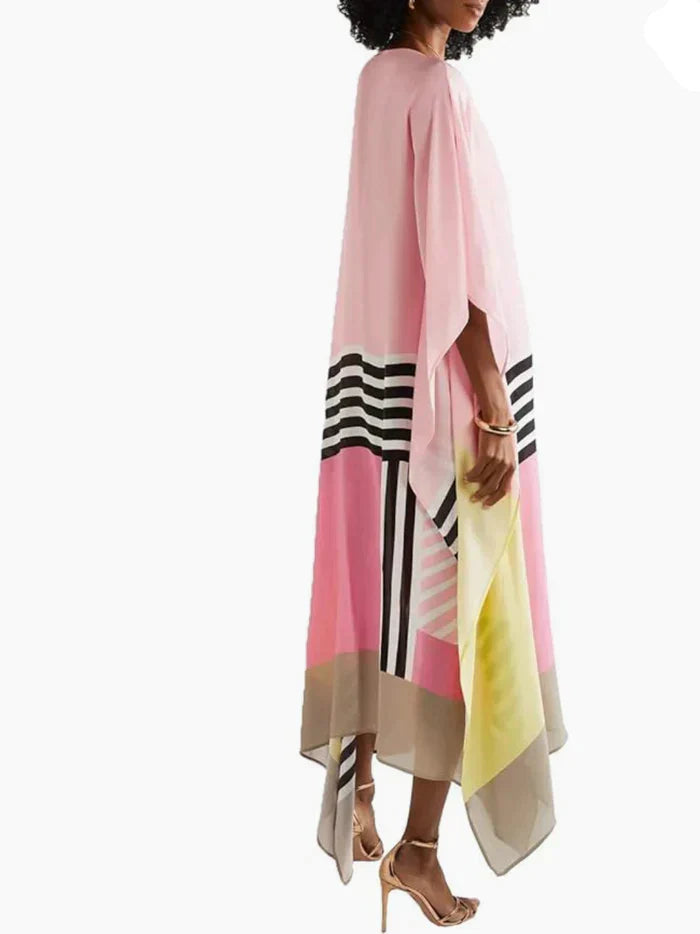 Anika™ - Pink Kaftan with Candy Stripes