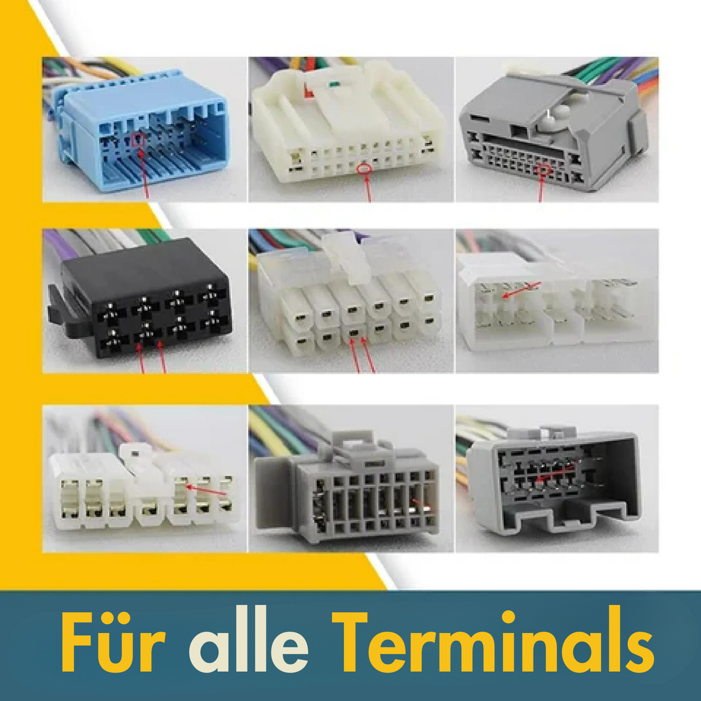 Gereedschapsset voor het verwijderen van connector terminals