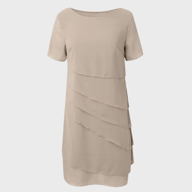 Wenke – Geplooide Chiffon Jurk