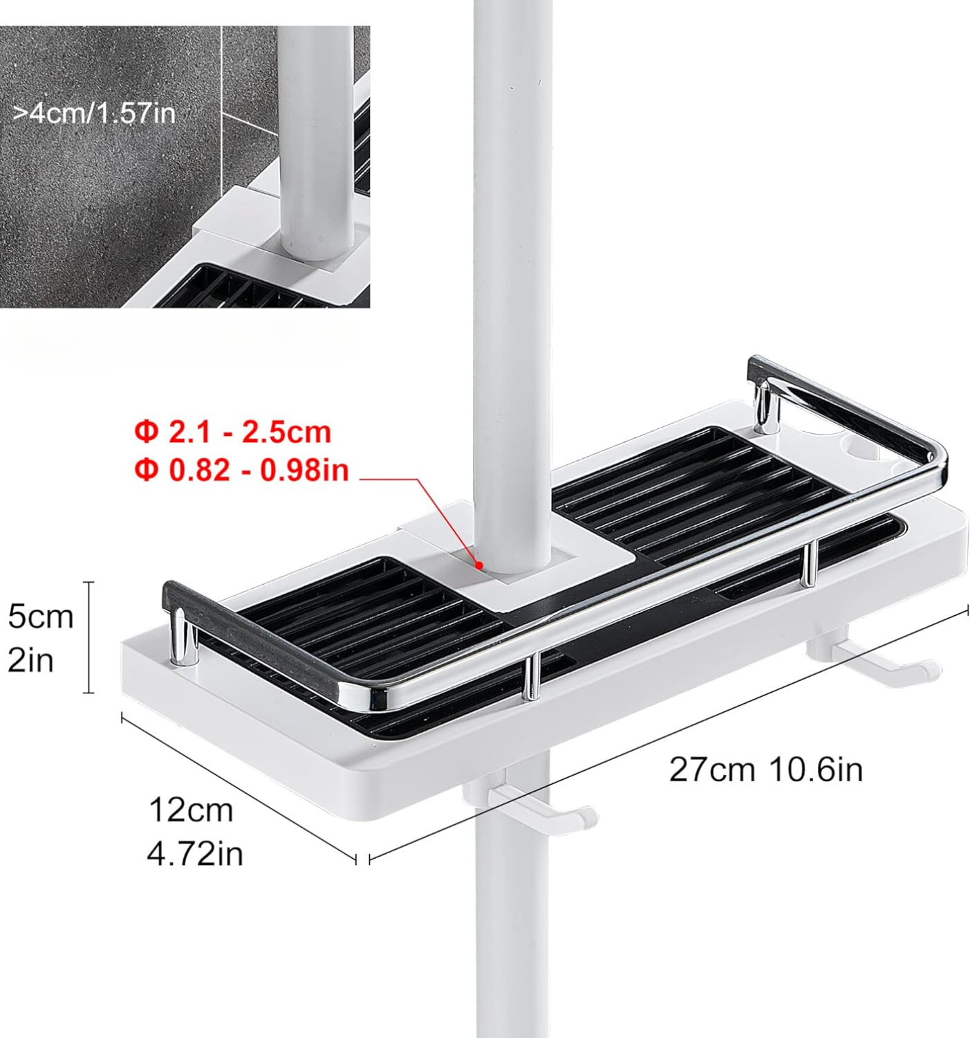 AcquaRegal™ - Shower Shelf without Holes