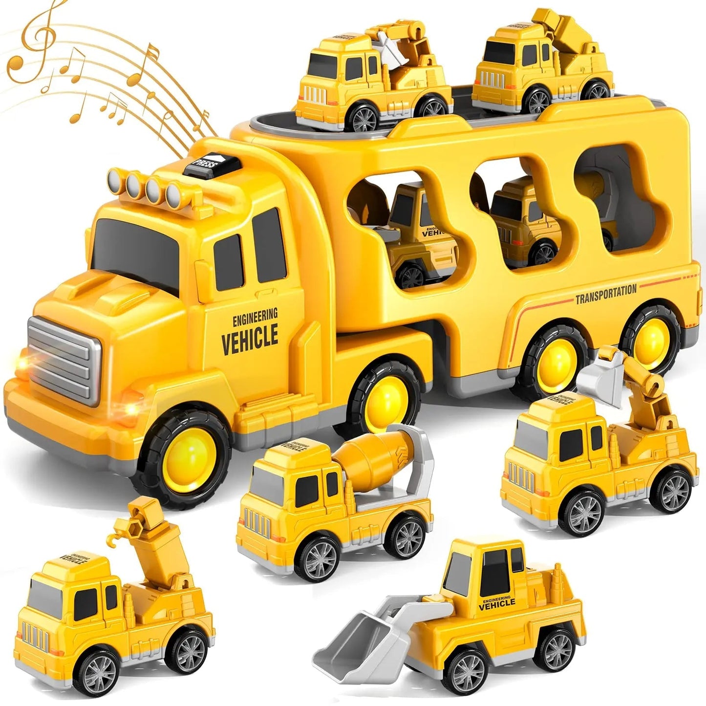 Magic Car City™ - Bil med lys og musik - Godstransport legetøjsbil
