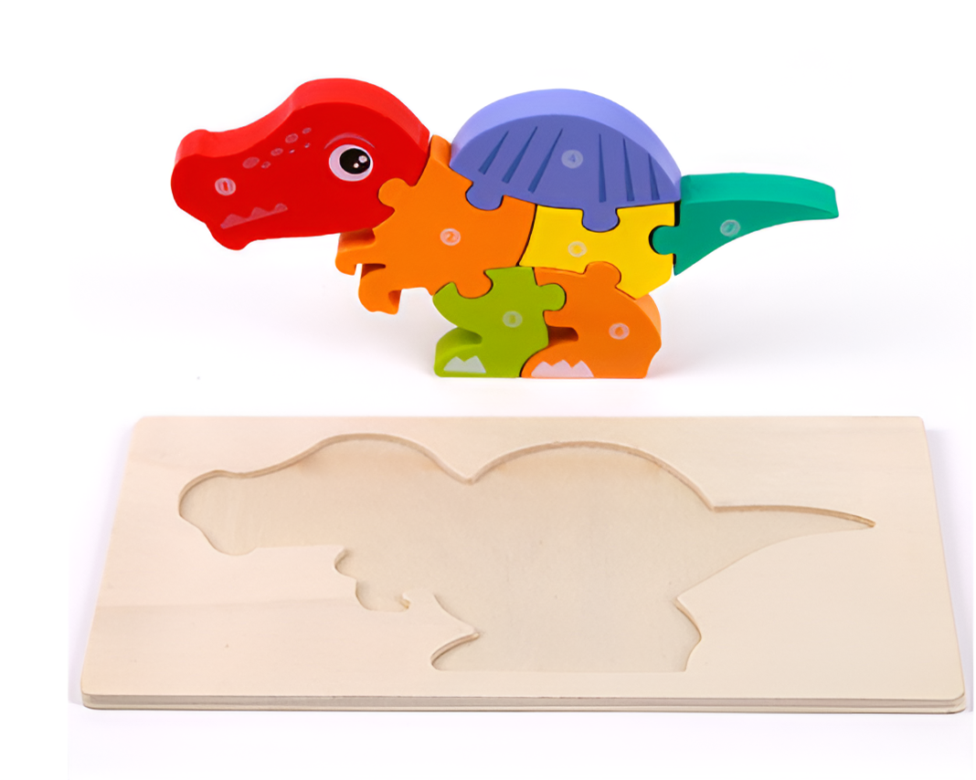 Montessori Træ Dino 3D Puslespil