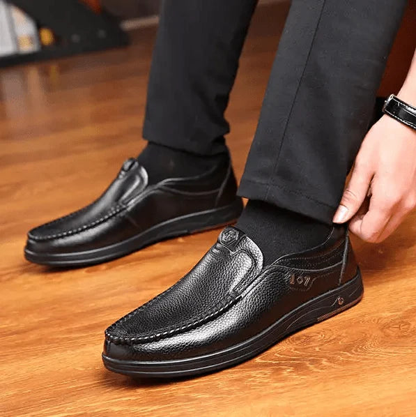 Men's Genuine Leather Slip-On Shoes