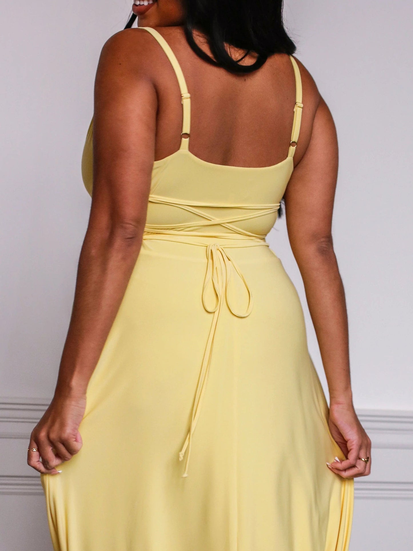 Lulah Draped Maxi Kjole med Integreret BH