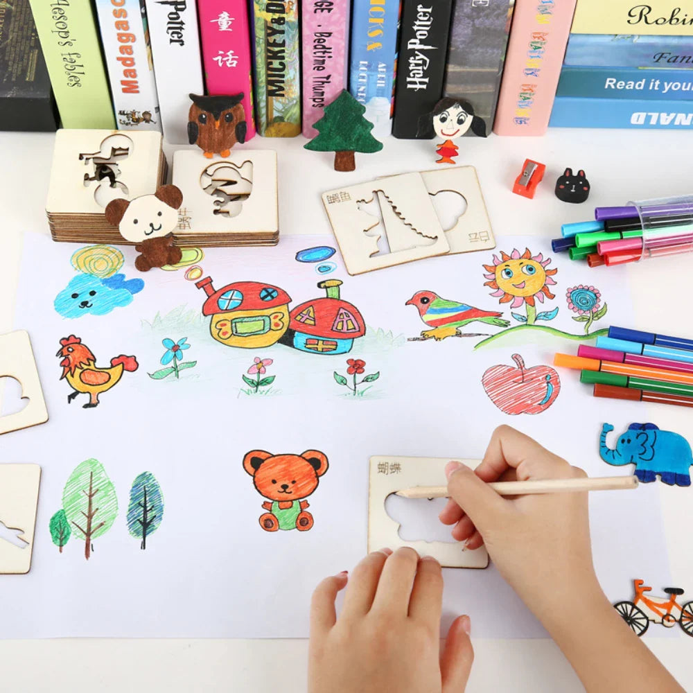 Montessori DIY Tegningsskabeloner (20 stk)