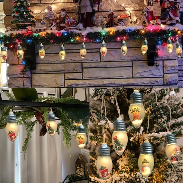 VintageGlow – Vintage Kerstdecoraties, LED Gloeilamp Sfeerverlichting