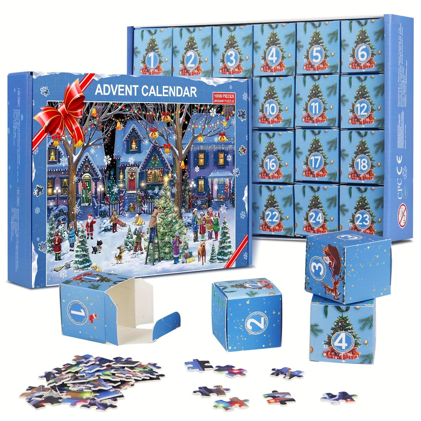XmasCountdown - 1008-brikkers puslespil for voksne