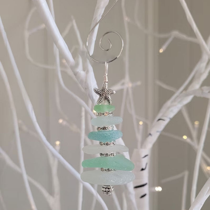 Seeglas-Weihnachtsbaumornament