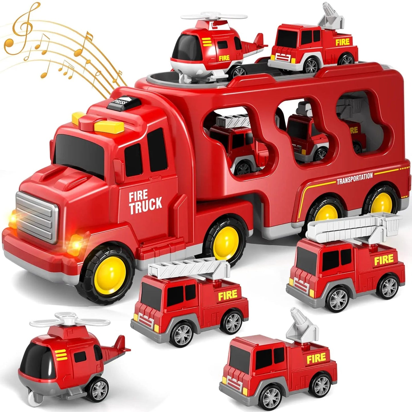 Magic Car City™ - Bil med lys og musik - Godstransport legetøjsbil
