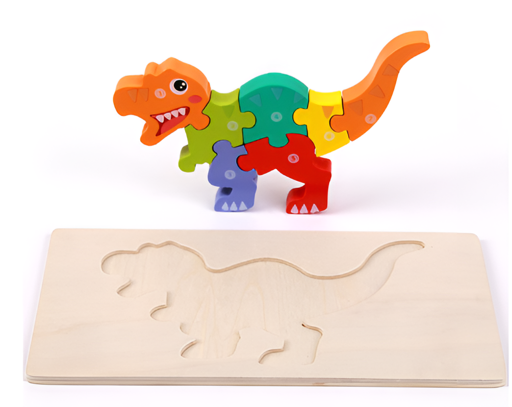 Montessori Træ Dino 3D Puslespil