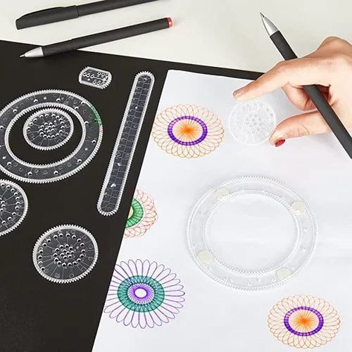 Spiraal Kunst Duidelijke Tandwiel Geometrische Liniaal (22 STUKS)