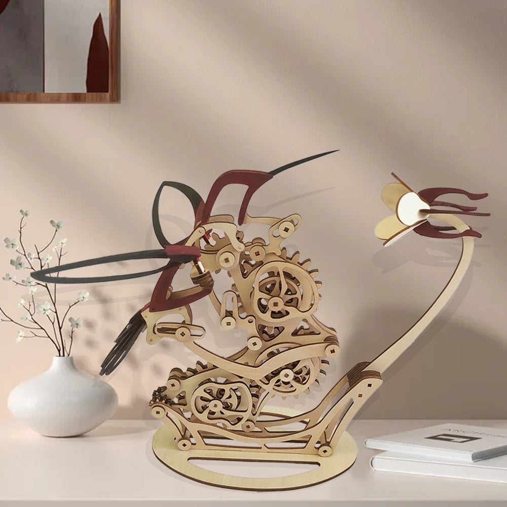 Mekanisk 3D Træ Kolibri