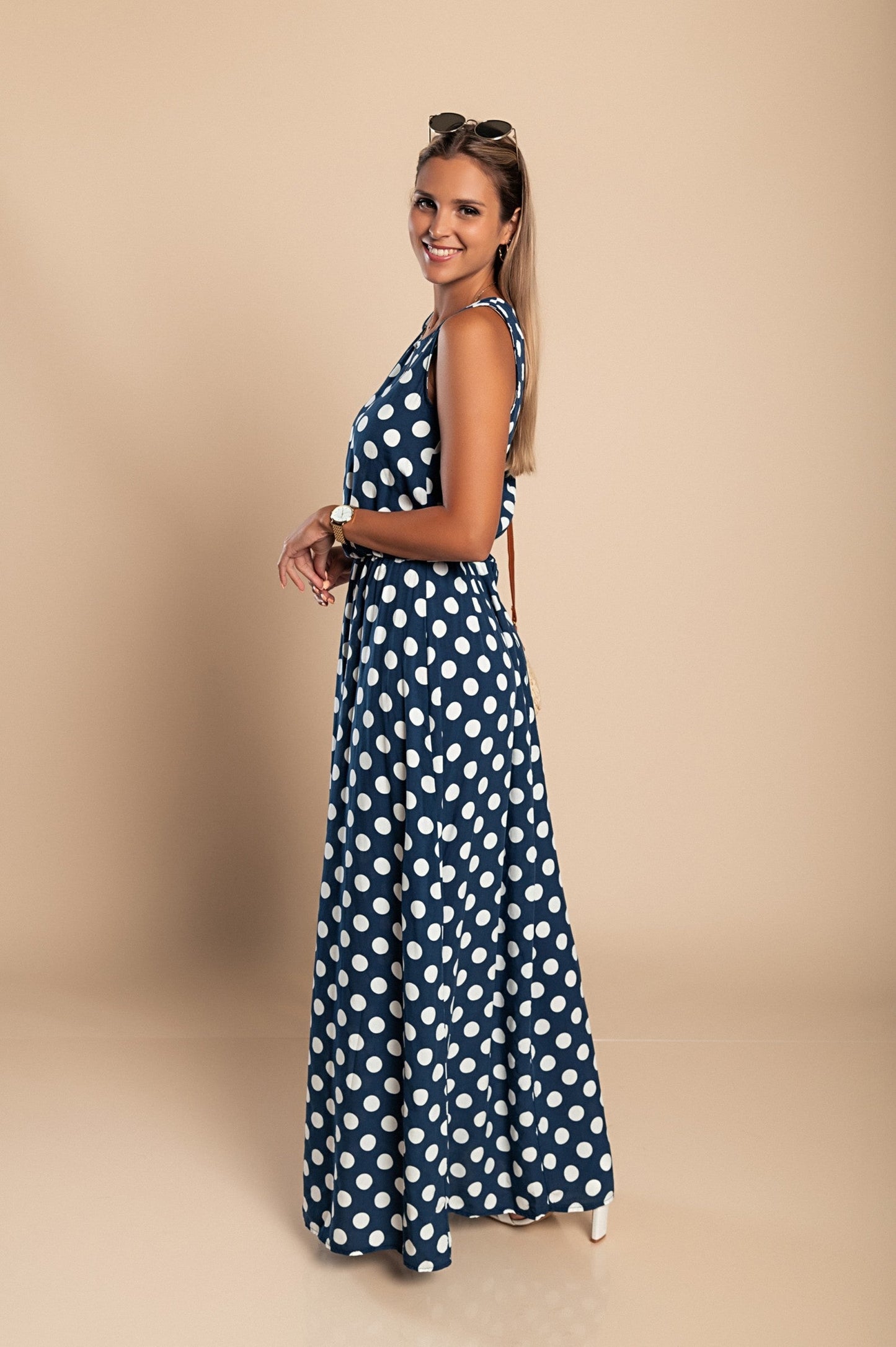 Lyna - Polka Dot Maxi Dress