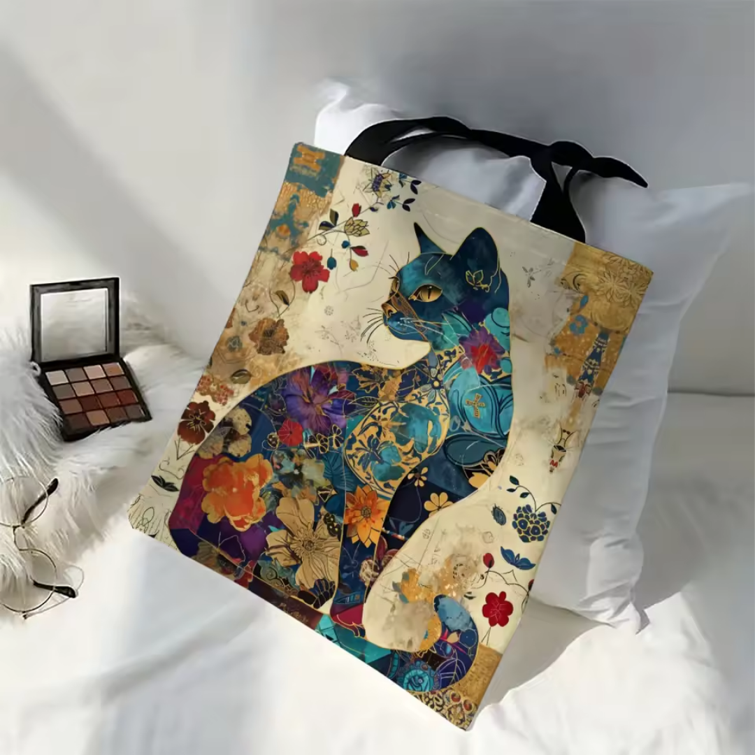Feline - Tote Bag med stort kapacitet og kattemønster