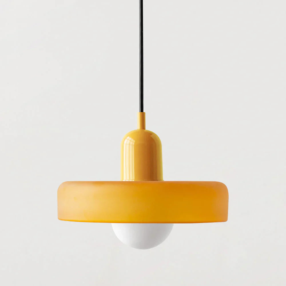 Bauhaus Pendant Light Made of Coloured Glass