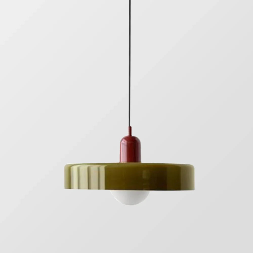 Bauhaus Pendant Light Made of Coloured Glass