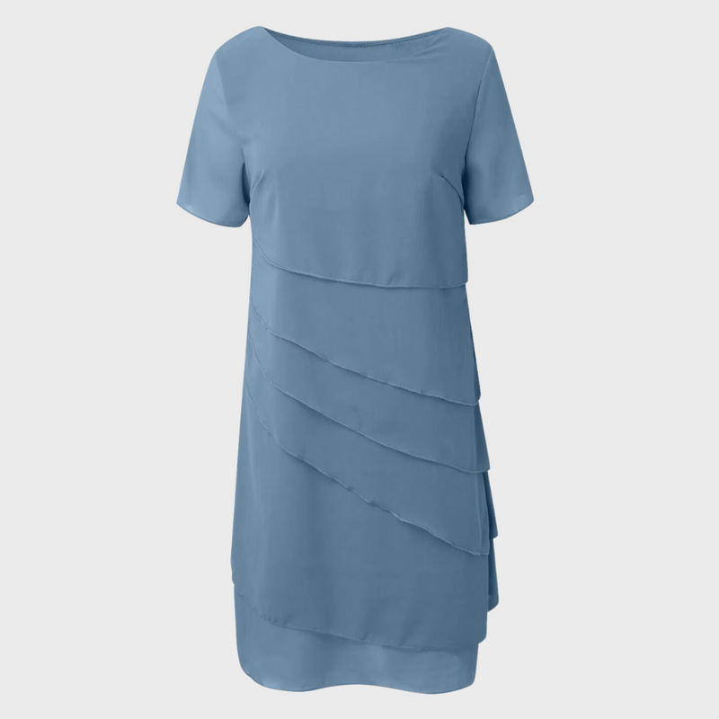 Wenke – Geplooide Chiffon Jurk