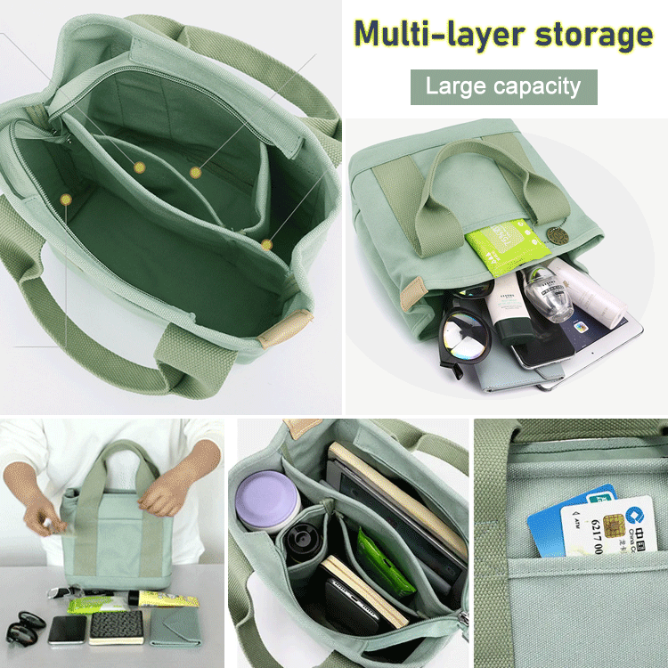 Sac à main grande capacité avec plusieurs compartiments
