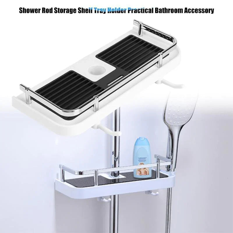 Bathroom Rod Shower Storage Rack Holder