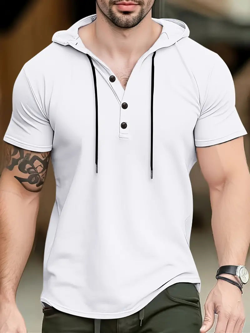 Vivek™ - Korte Mouwen Hoodie Shirt