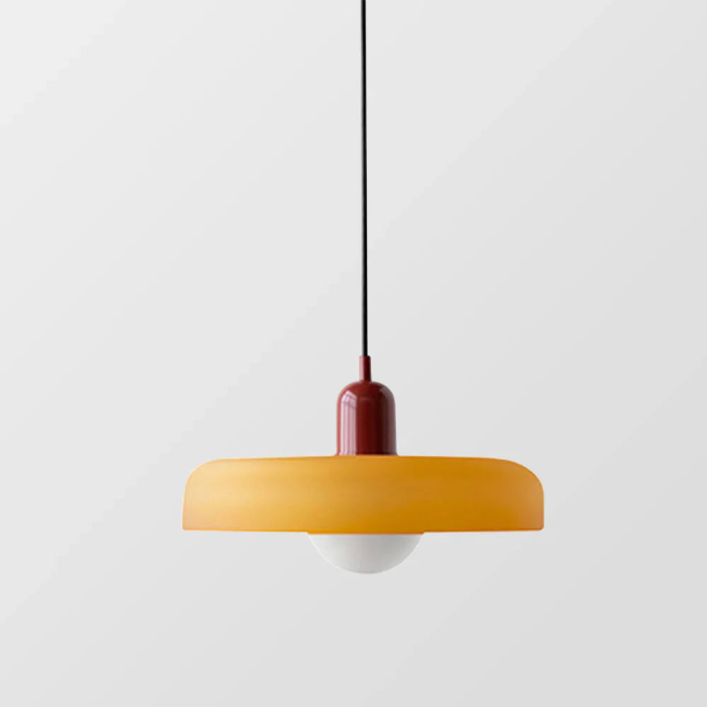 Bauhaus Pendant Light Made of Coloured Glass