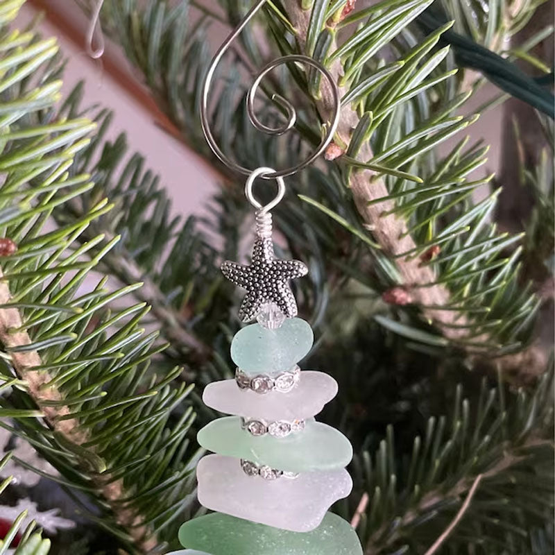 Seeglas-Weihnachtsbaumornament