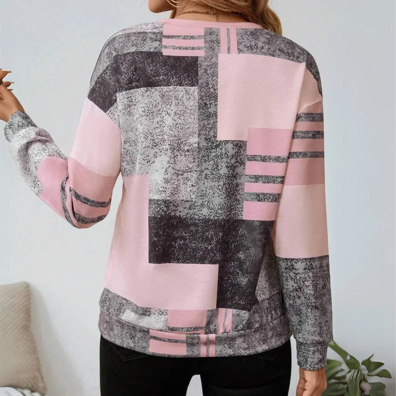 Violeta – Geprinte Top met Halve Rits
