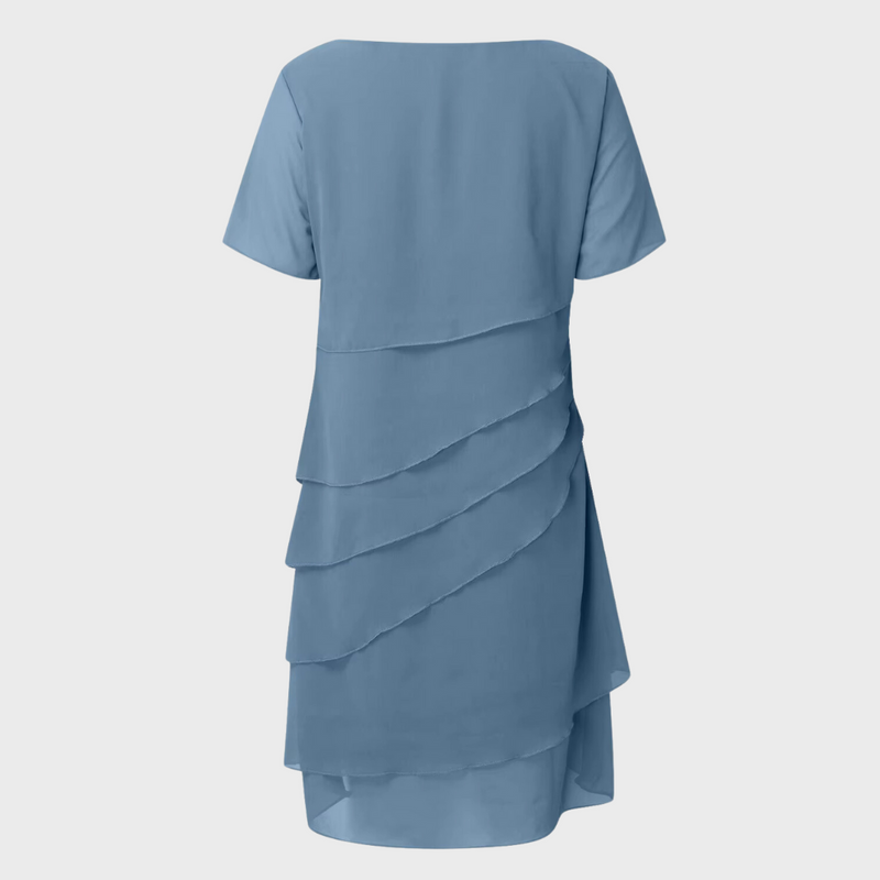 Wenke – Geplooide Chiffon Jurk
