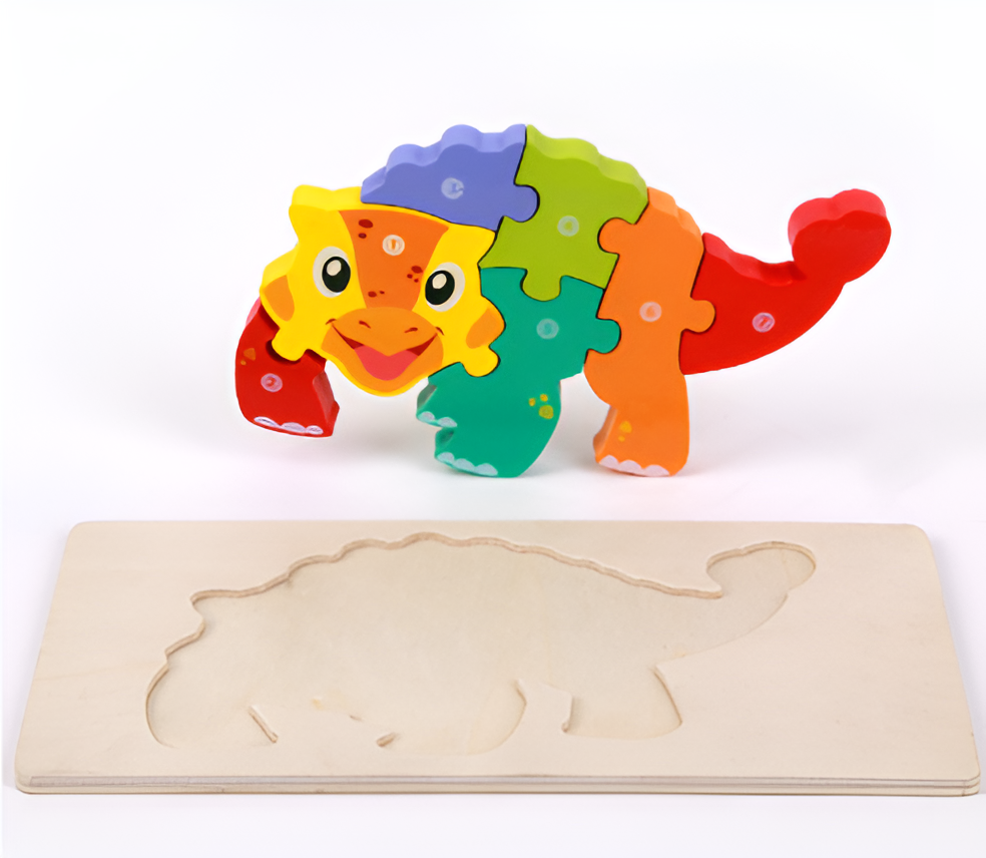 Montessori Træ Dino 3D Puslespil