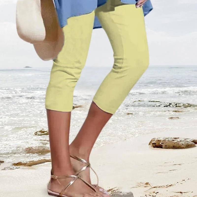 Ingrid - High Waist Elastic Trousers