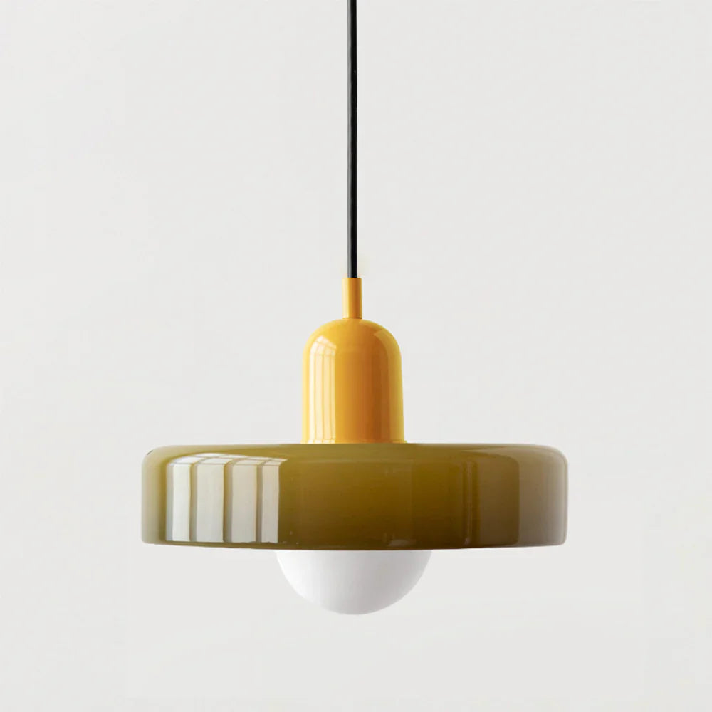 Bauhaus Pendant Light Made of Coloured Glass