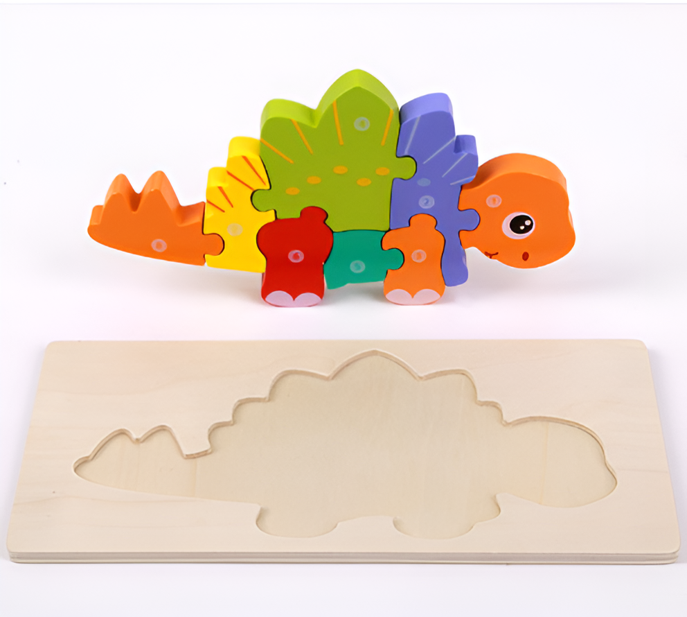 Montessori Træ Dino 3D Puslespil