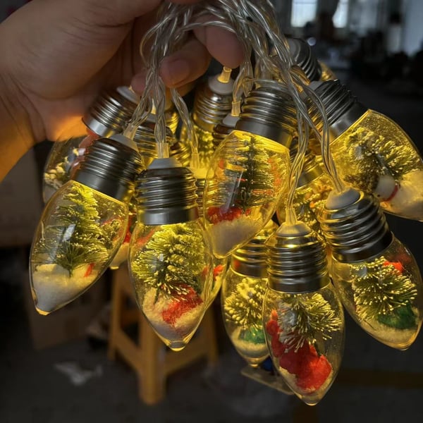 VintageGlow – Vintage Kerstdecoraties, LED Gloeilamp Sfeerverlichting