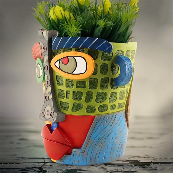 ArteVase - Handcrafted Abstract Flower Pot with Beautiful Face