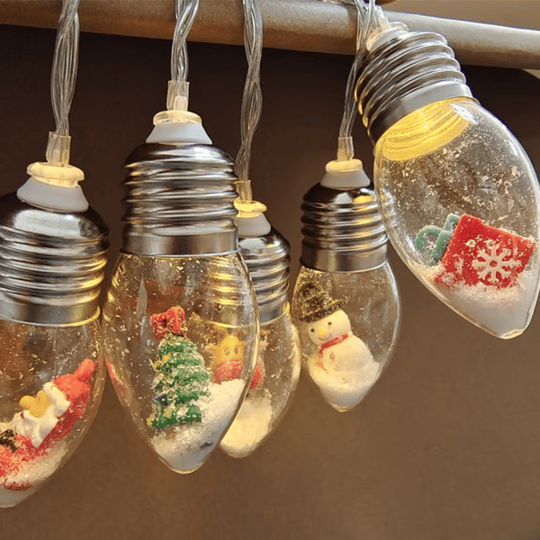 VintageGlow – Vintage Kerstdecoraties, LED Gloeilamp Sfeerverlichting