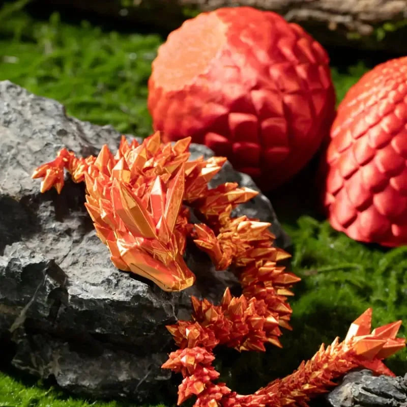 3D-Printed, Articulated Crystal Dragon