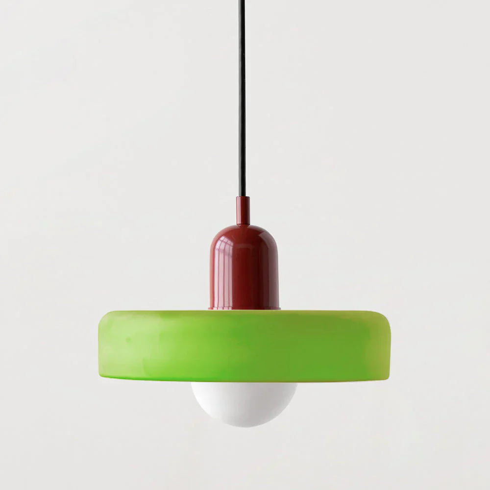 Bauhaus Pendant Light Made of Coloured Glass