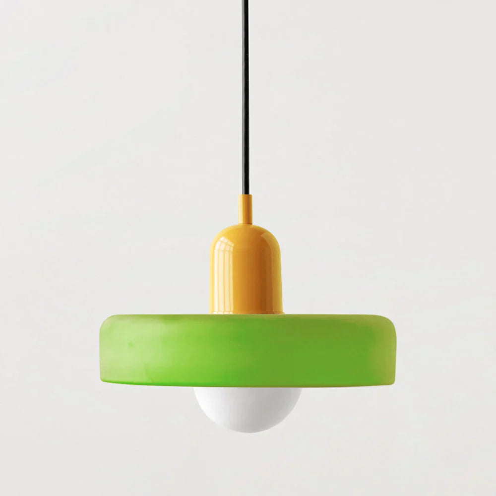 Bauhaus Pendant Light Made of Coloured Glass
