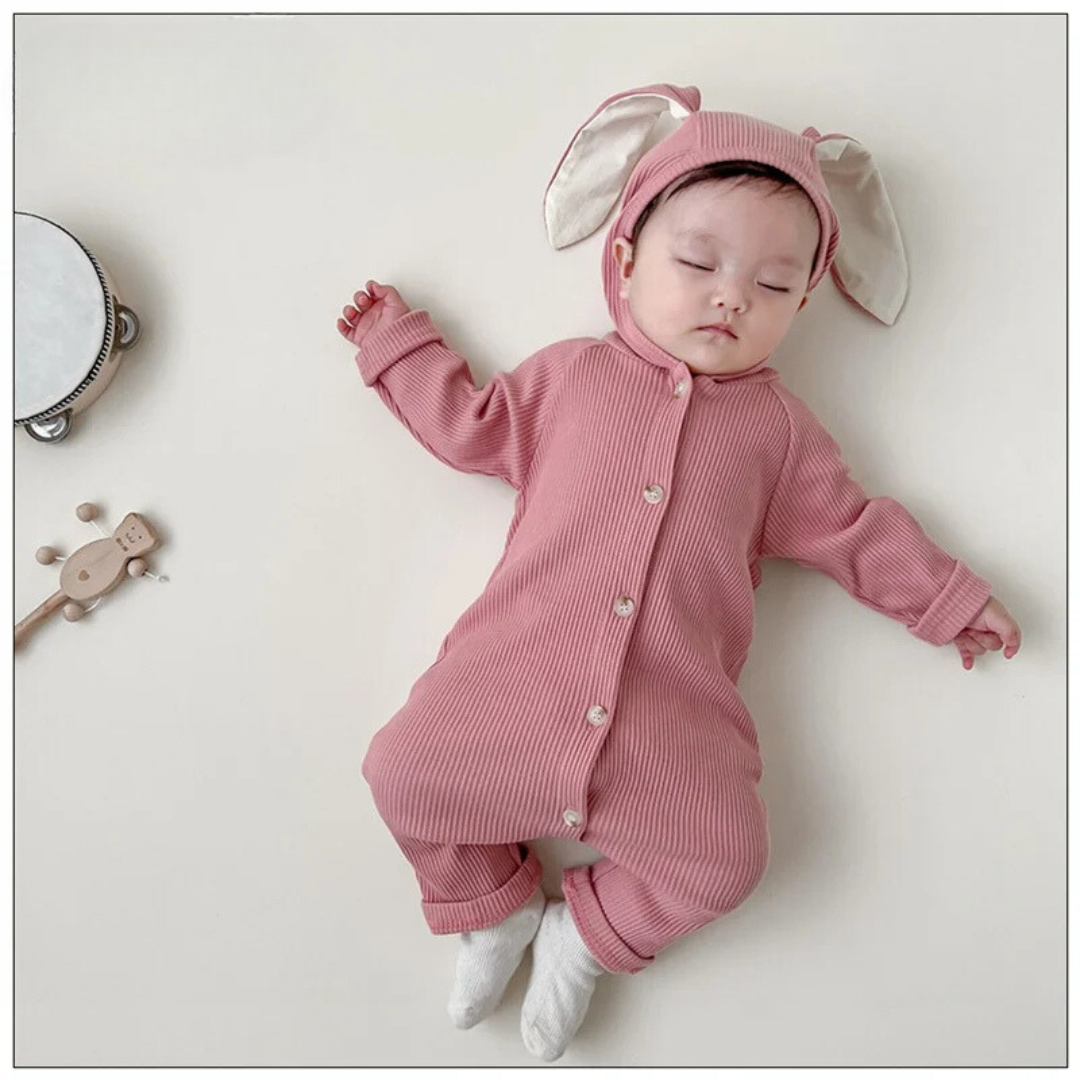 Mini Fashion™ - Süßes Hasen-Design - Babystrampler