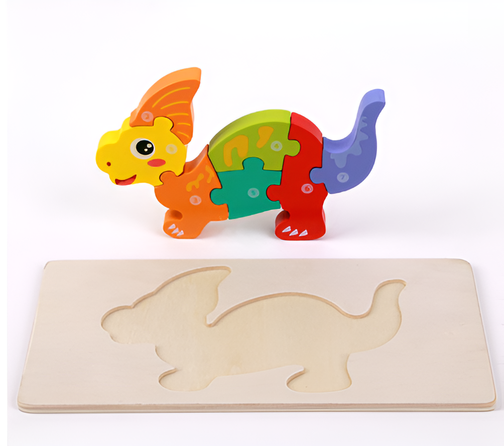Montessori Træ Dino 3D Puslespil