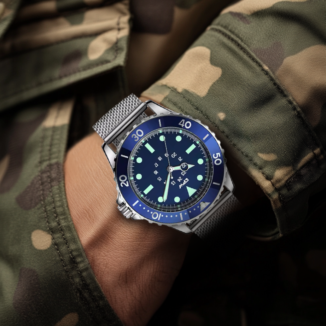 Waterdichte Tactische Veldhorloge in Duikerstijl