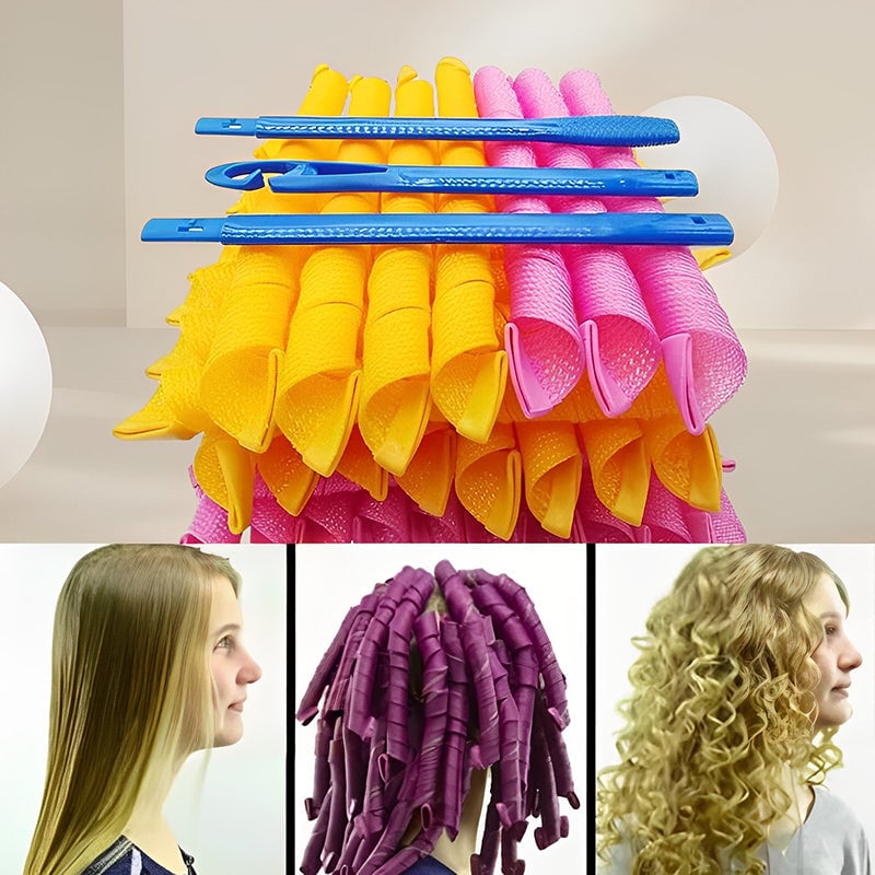 CurlCraft™ - Magiske Krølltenger - Varmefri Stylingsett