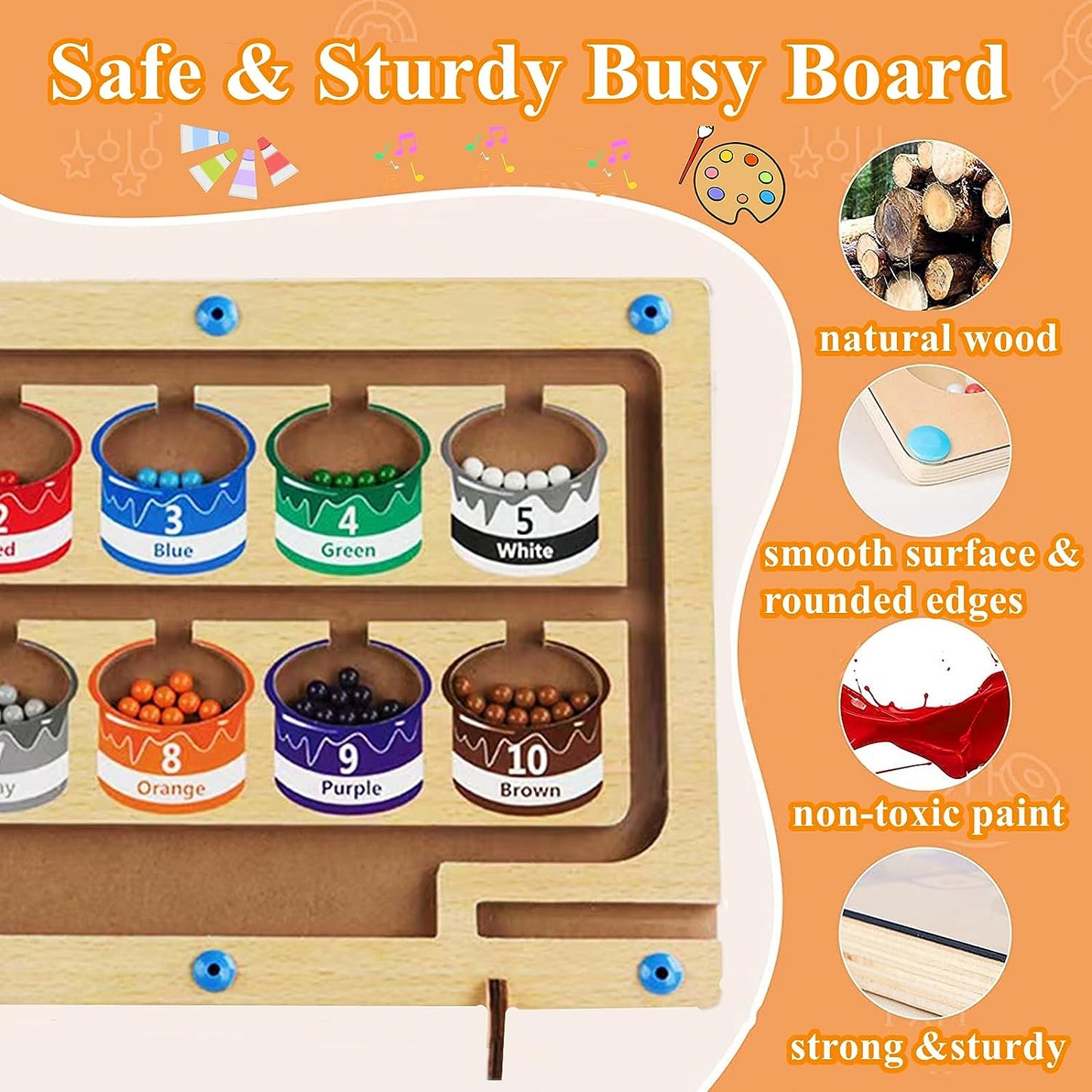 Colour and Number Magnetic Board