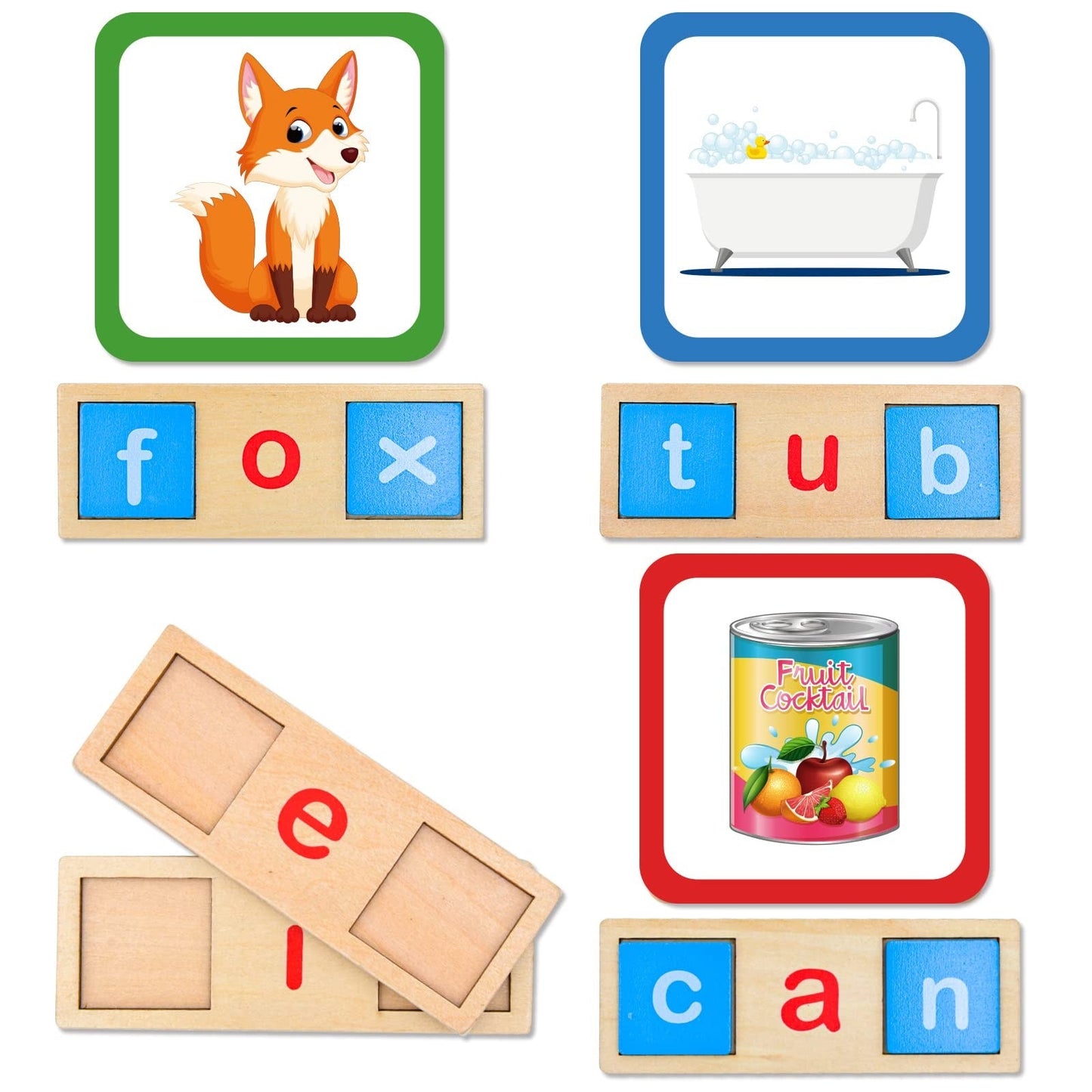 Montessori Stavnings Flashcards Sæt