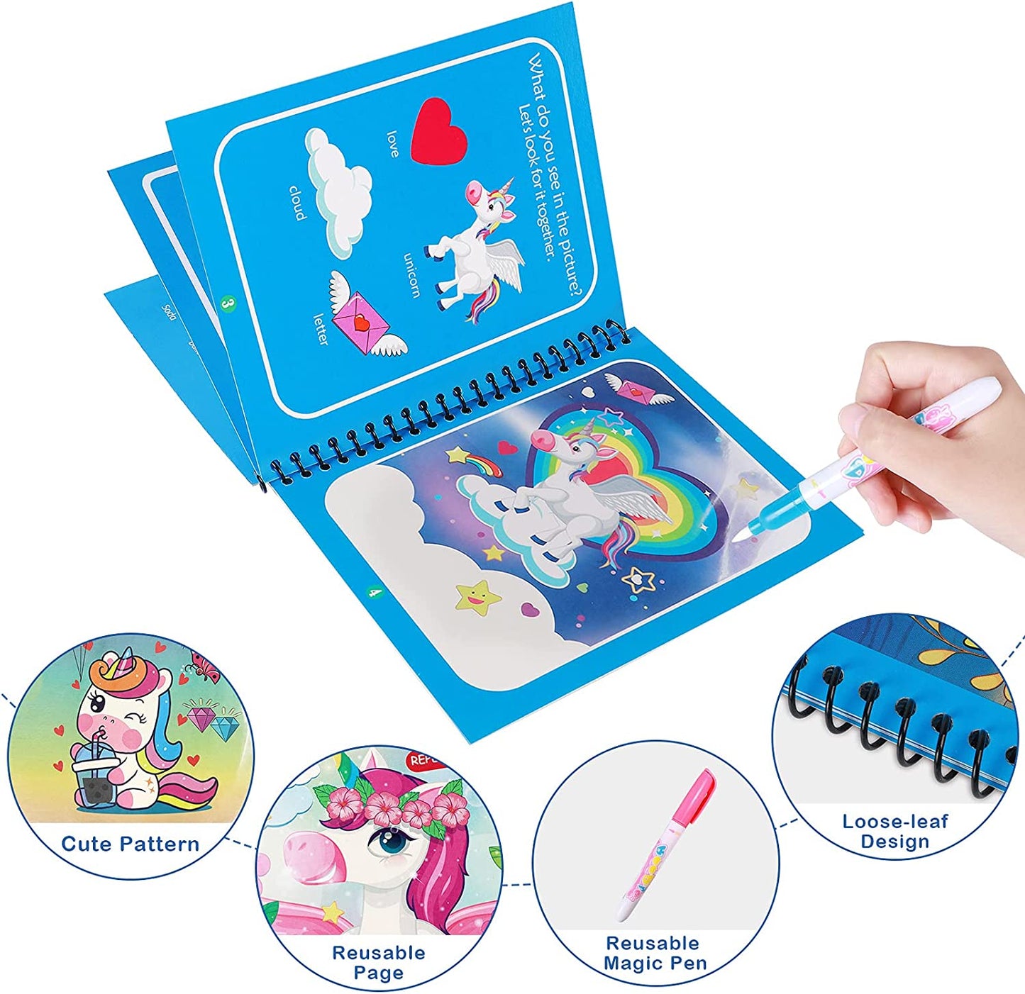 Magic Water Book™ - Colour with water - Colouring book