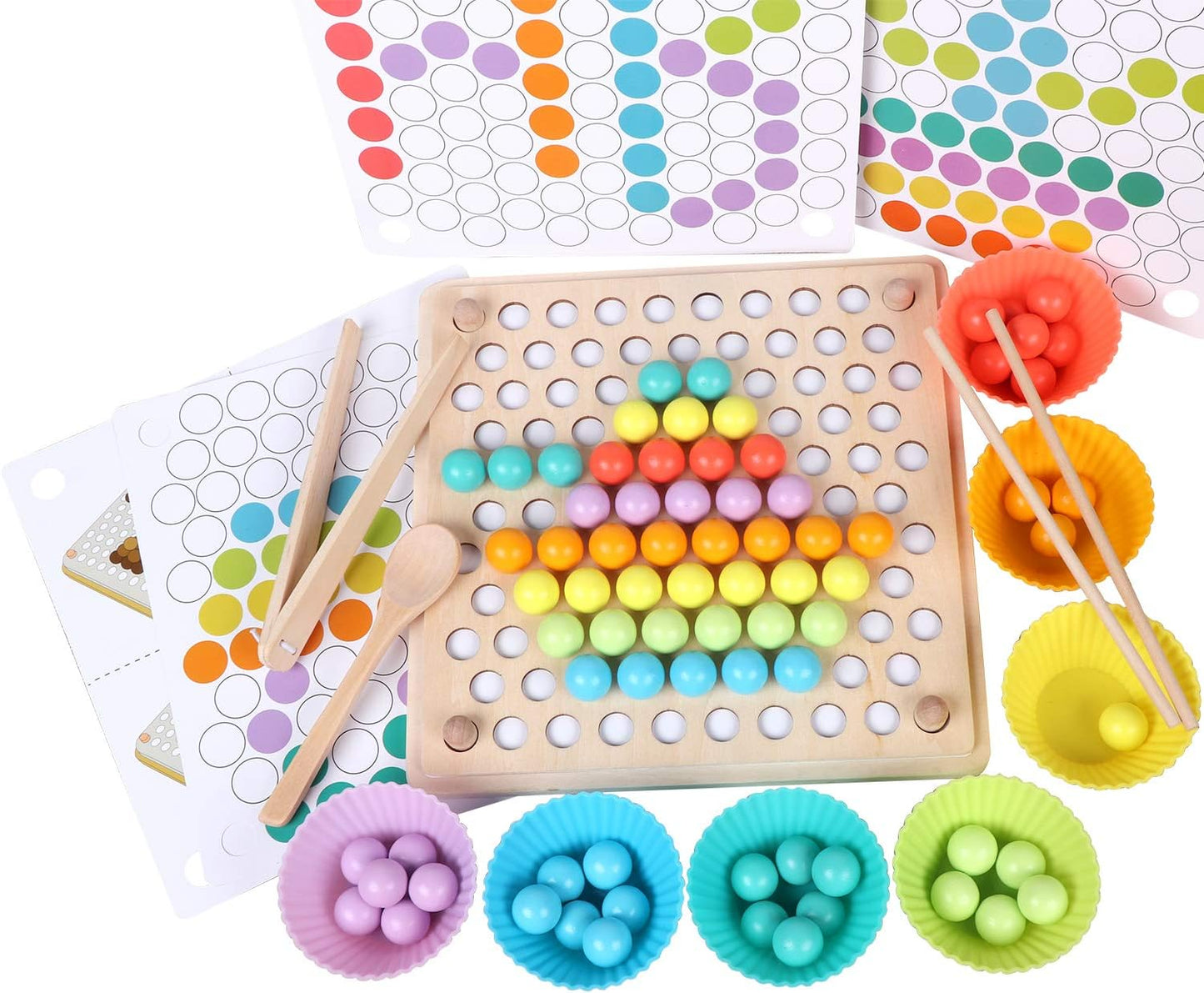 Træ Peg Board Perlespil