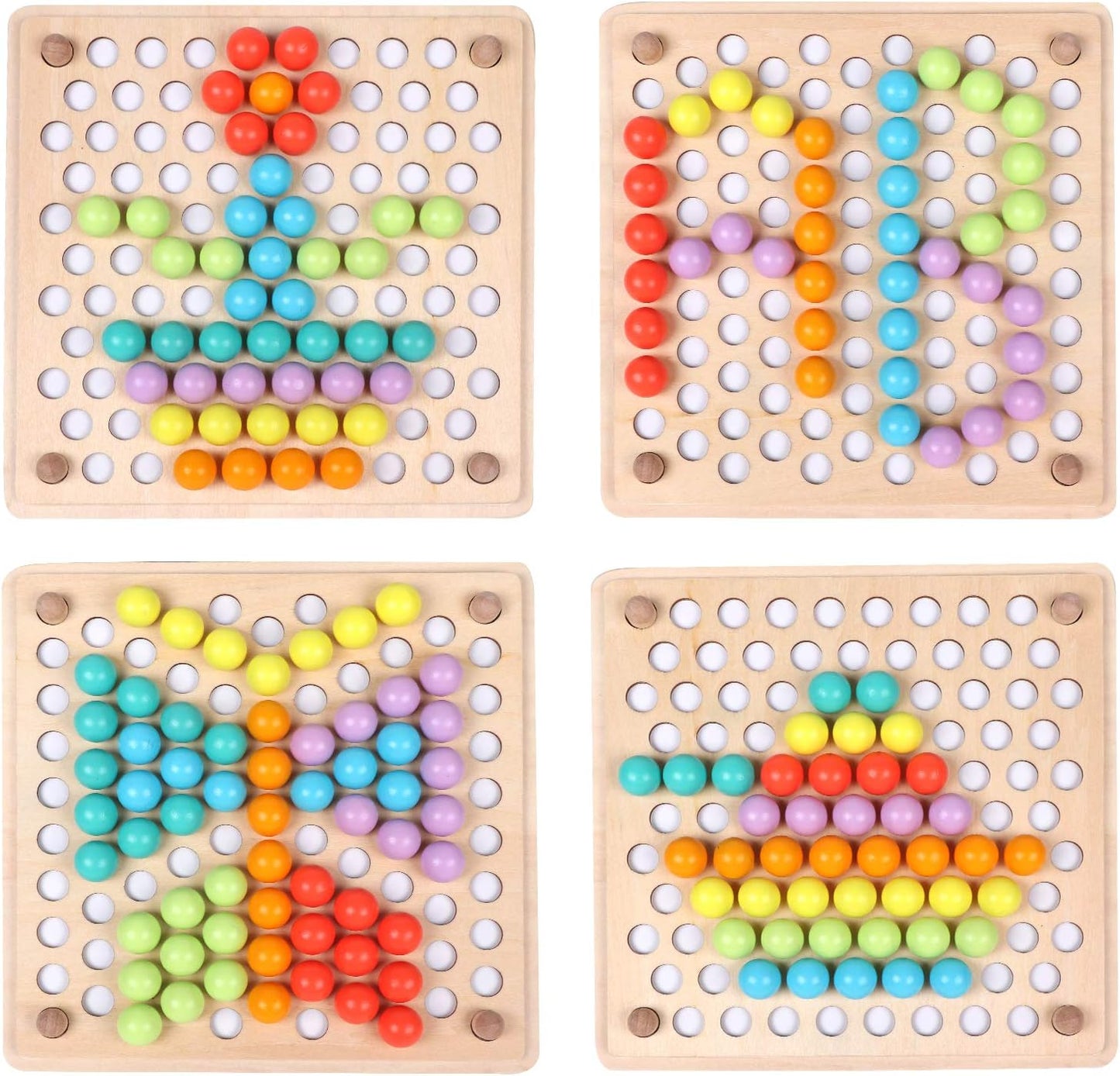 Træ Peg Board Perlespil