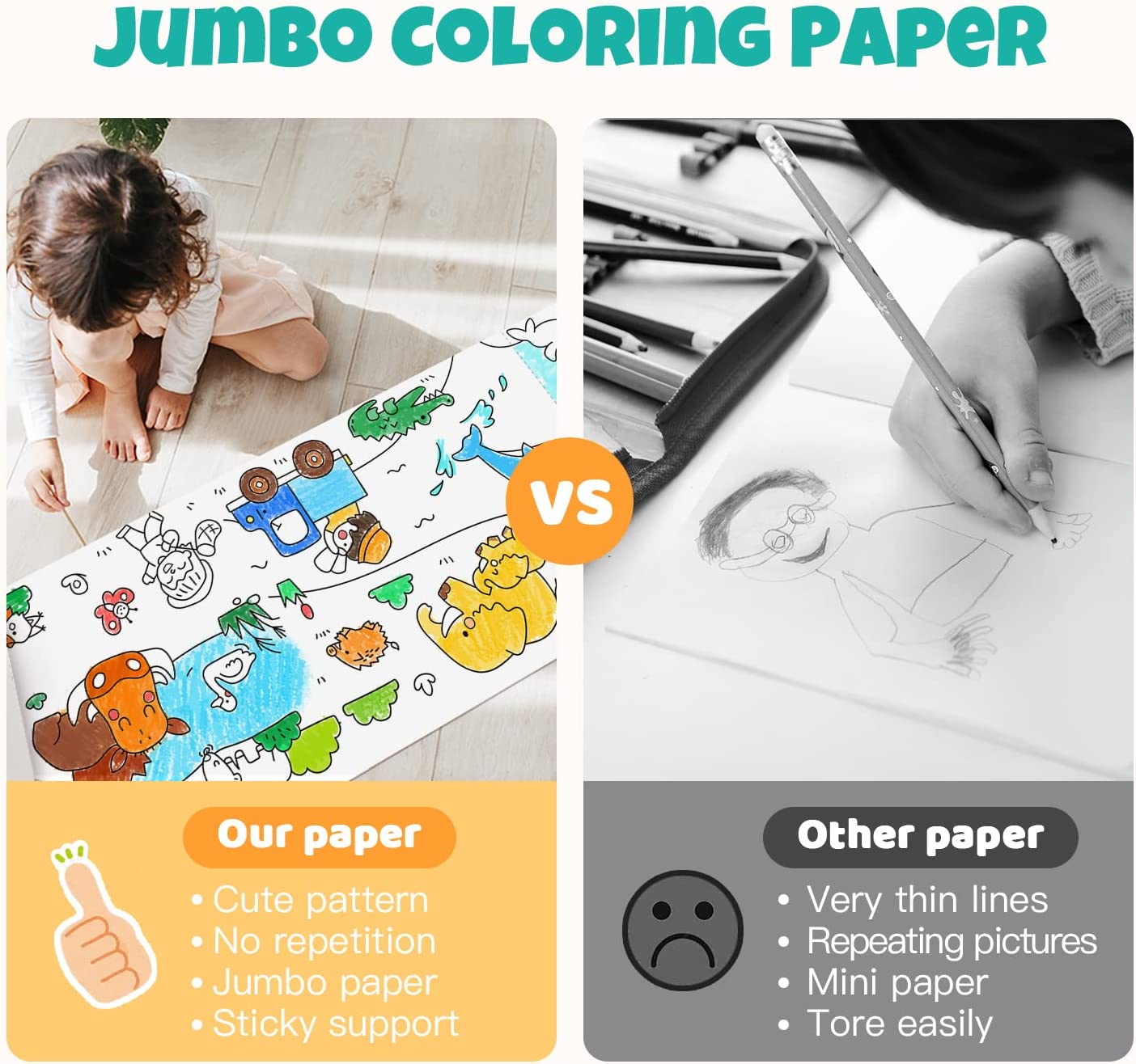 Rotolo di Carta da Colorare Montessori